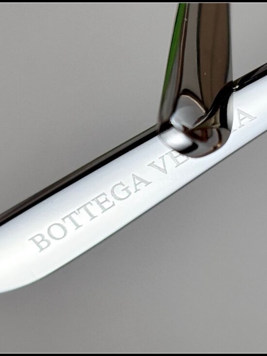 Bottega Veneta Transparent Grey Square Silver Knot Sunnies main image 4
